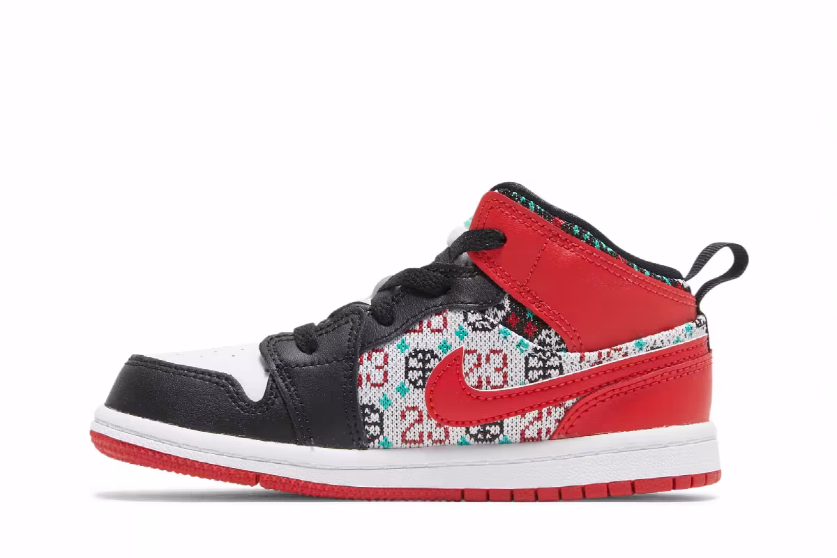 Air Jordan 1 Mid SE TD Ugly Christmas Sweater, view 4