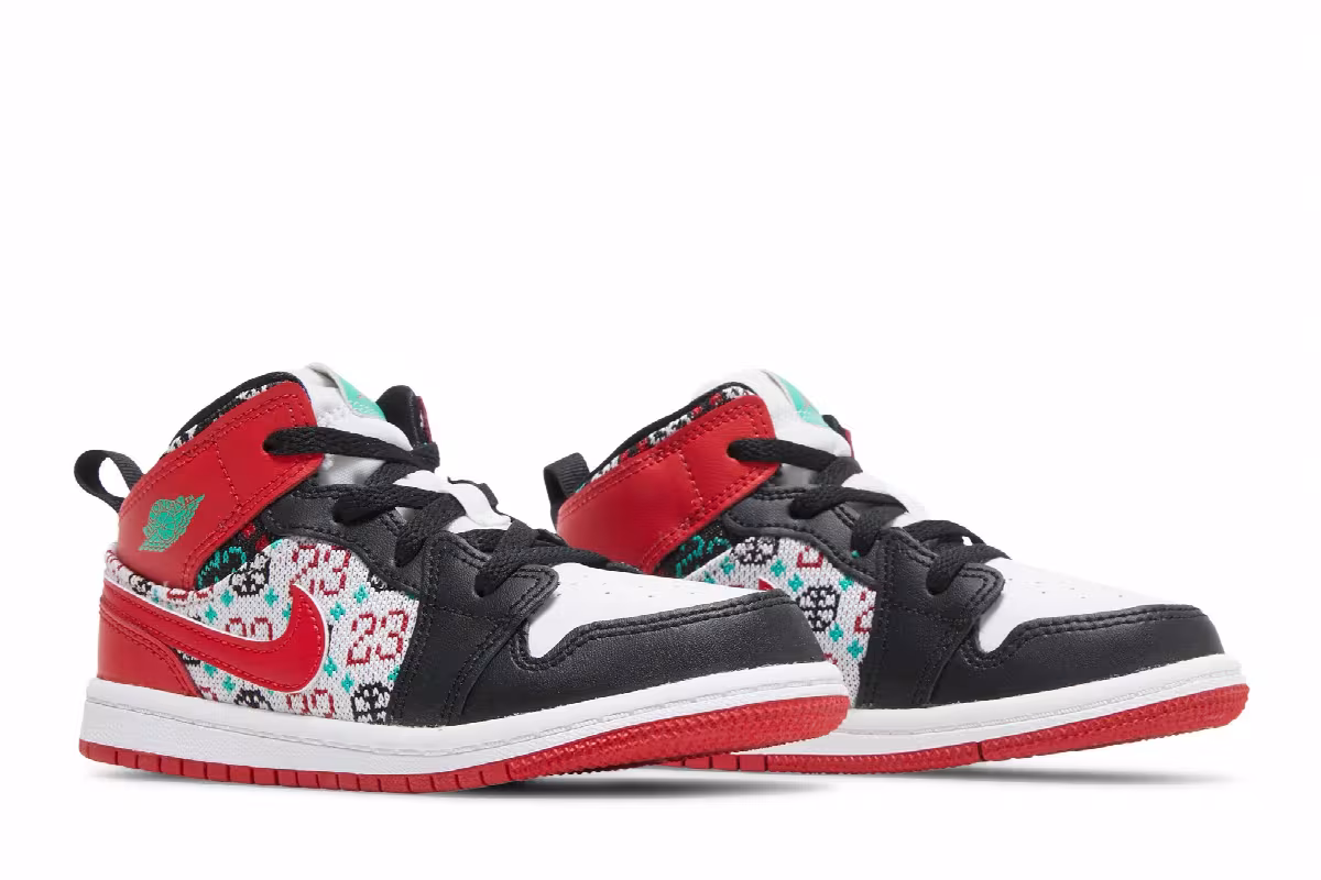 Air Jordan 1 Mid SE TD Ugly Christmas Sweater, view 9