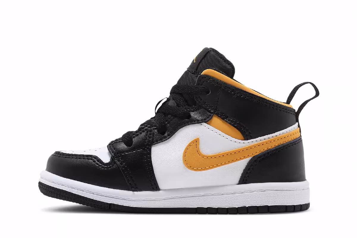 Air Jordan 1 Mid TD Black University Gold, view 4