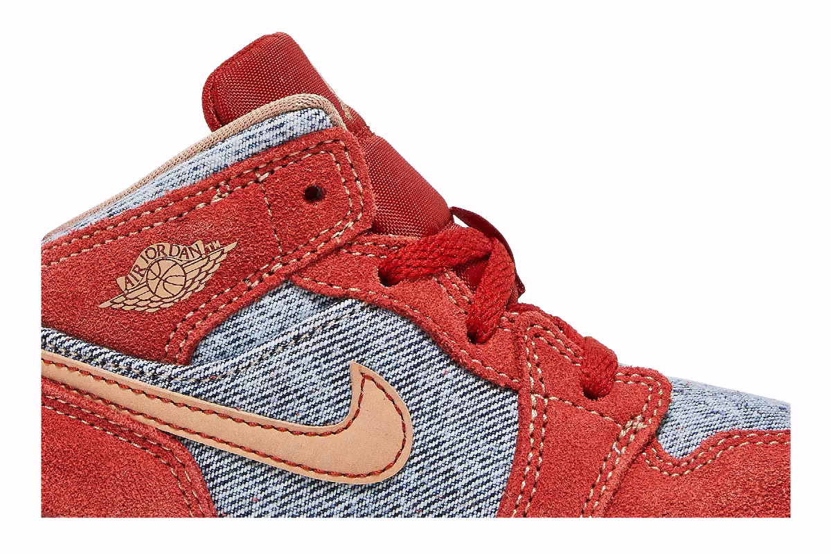 Air Jordan 1 Mid SE TD Denim Red, view 3