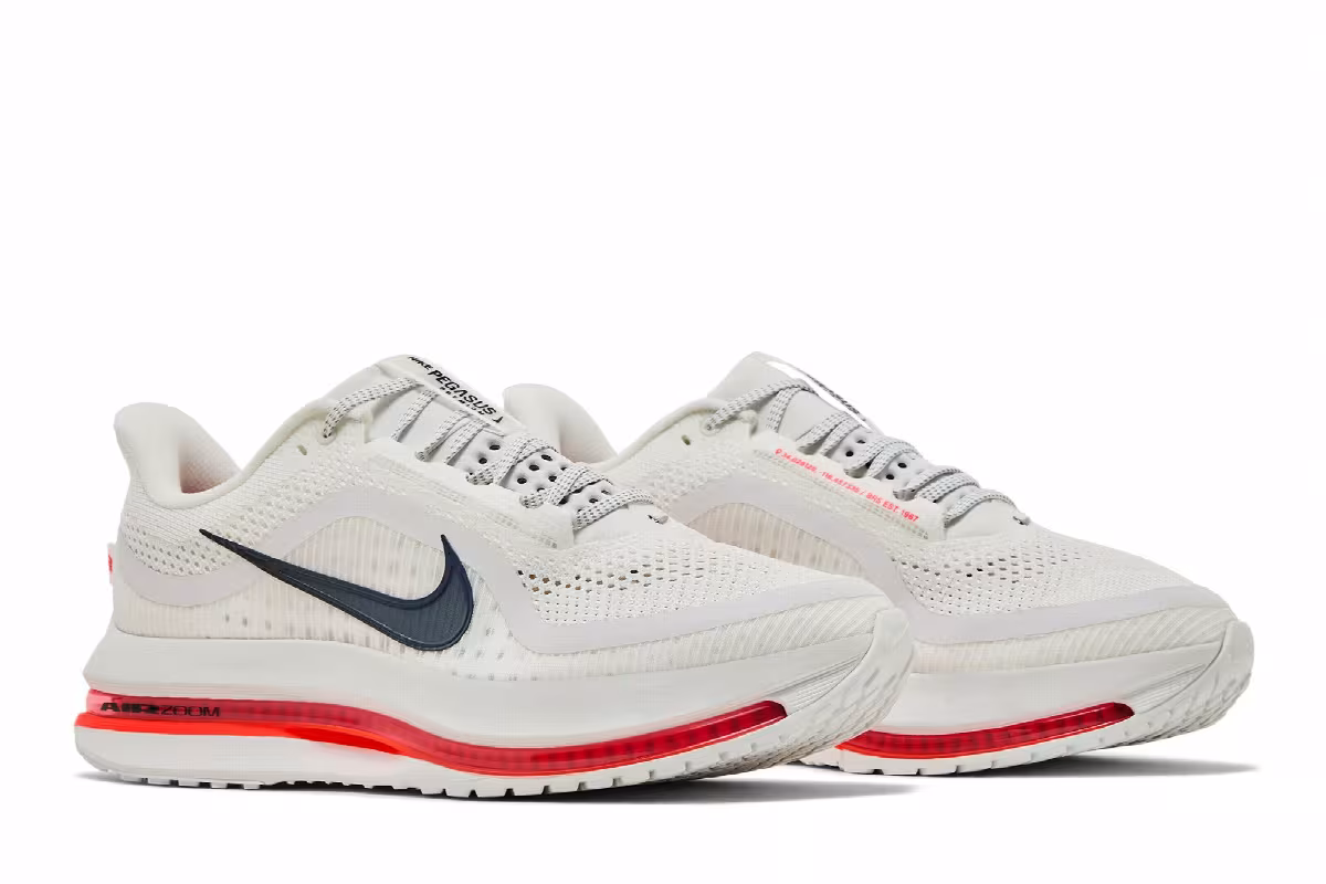 Nike Pegasus Premium Summit White Bright Crimson, view 9