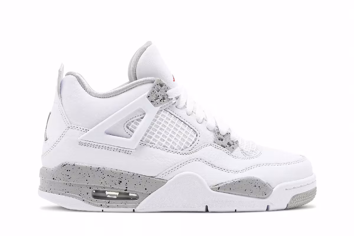 Air Jordan 4 GS White Oreo, view 2