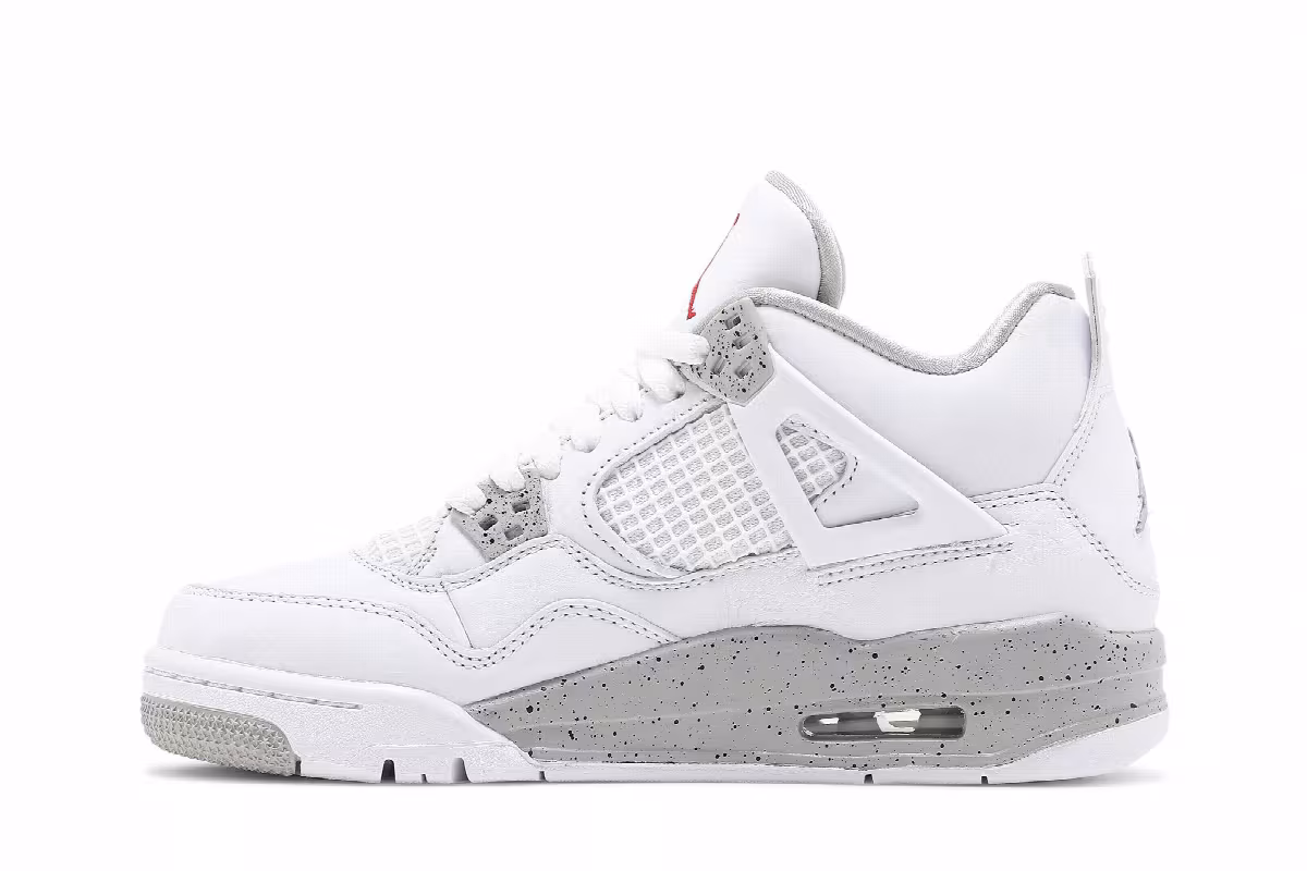 Air Jordan 4 GS White Oreo, view 4