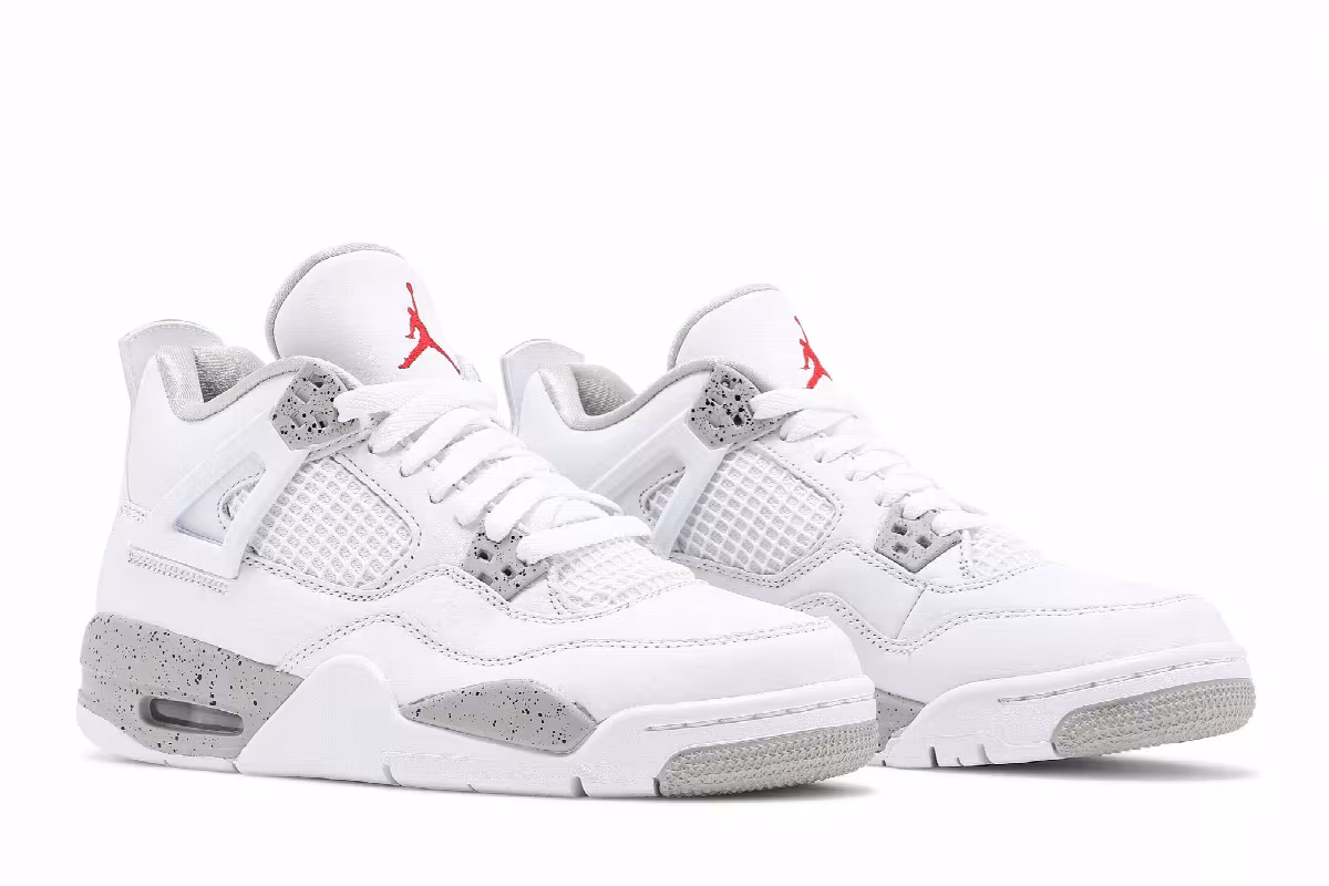Air Jordan 4 GS White Oreo, view 9