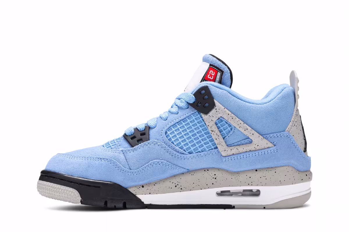 Air Jordan 4 GS University Blue, view 4