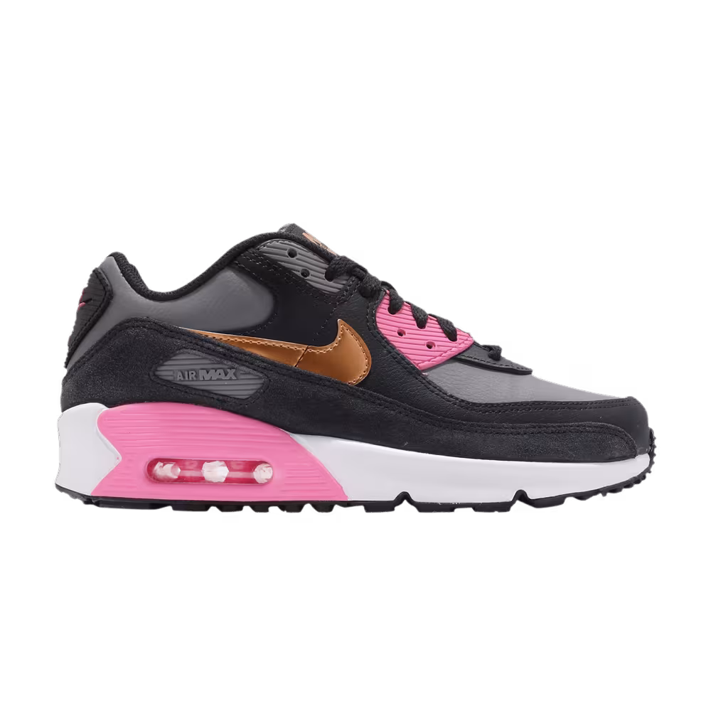 Nike Air Max 90 Leather GS Grey Copper Pink