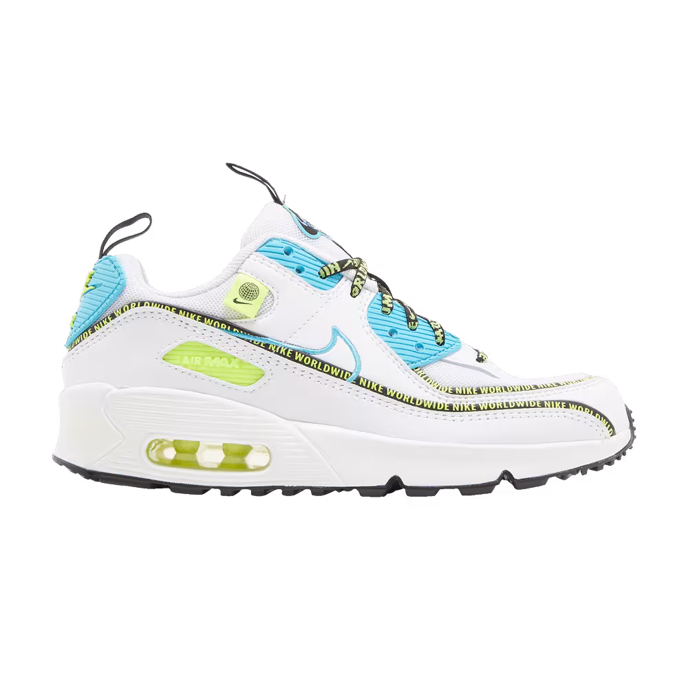 Nike Air Max 90 SE GS Worldwide Pack - Blue Fury Volt