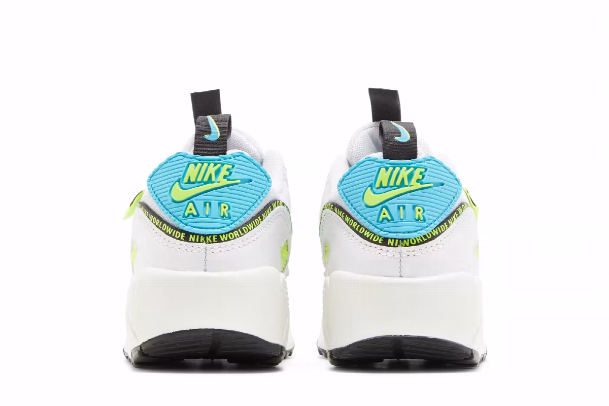 Nike Air Max 90 SE GS Worldwide Pack - Blue Fury Volt, view 7