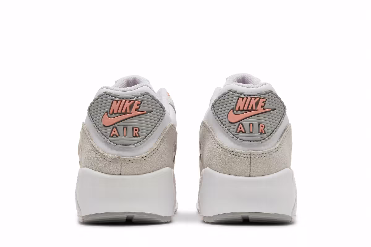 Nike Air Max 90 Leather GS White Light Violet, view 7