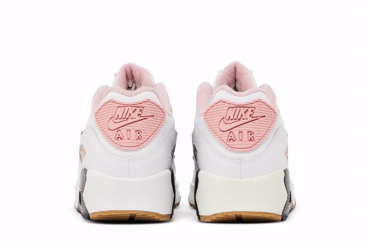Nike Air Max 90 Leather SE GS White Pink Glaze, view 7