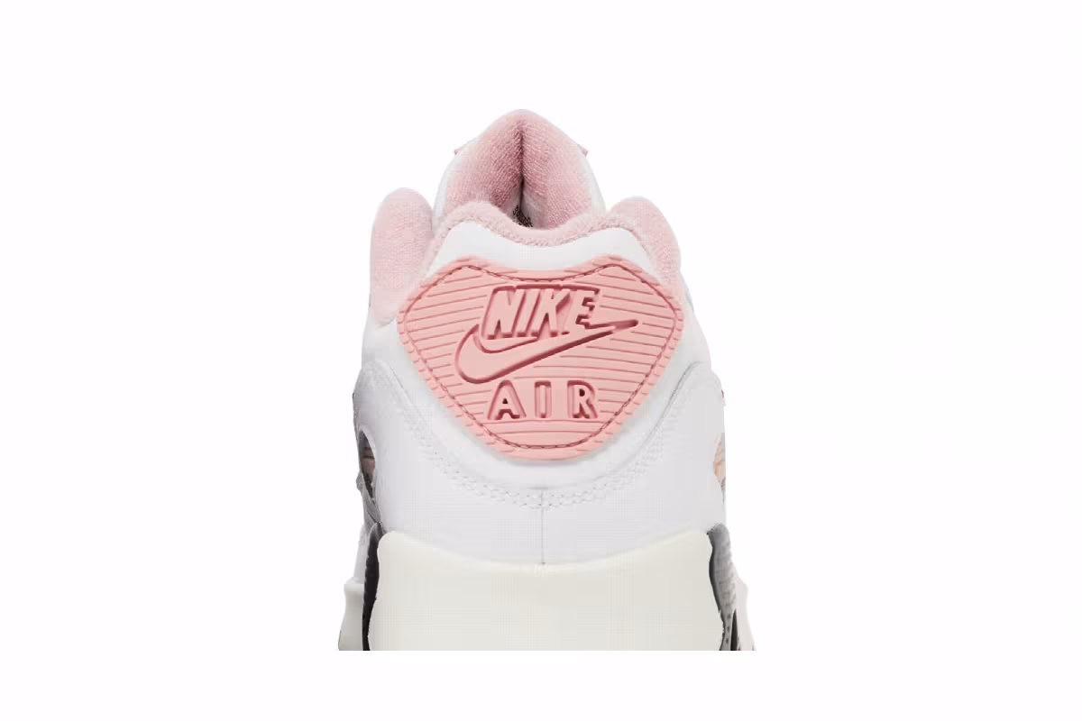 Nike Air Max 90 Leather SE GS White Pink Glaze, view 8