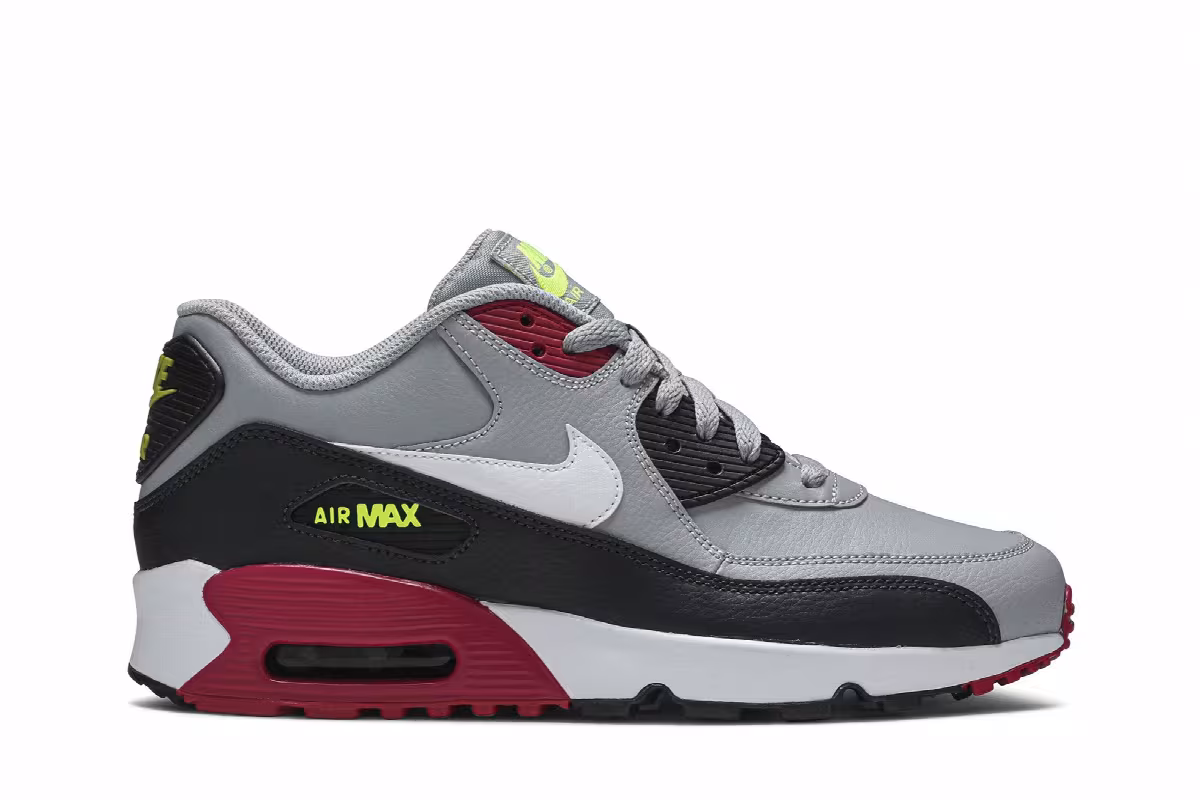 Nike Air Max 90 Leather GS Grey Pink, view 2