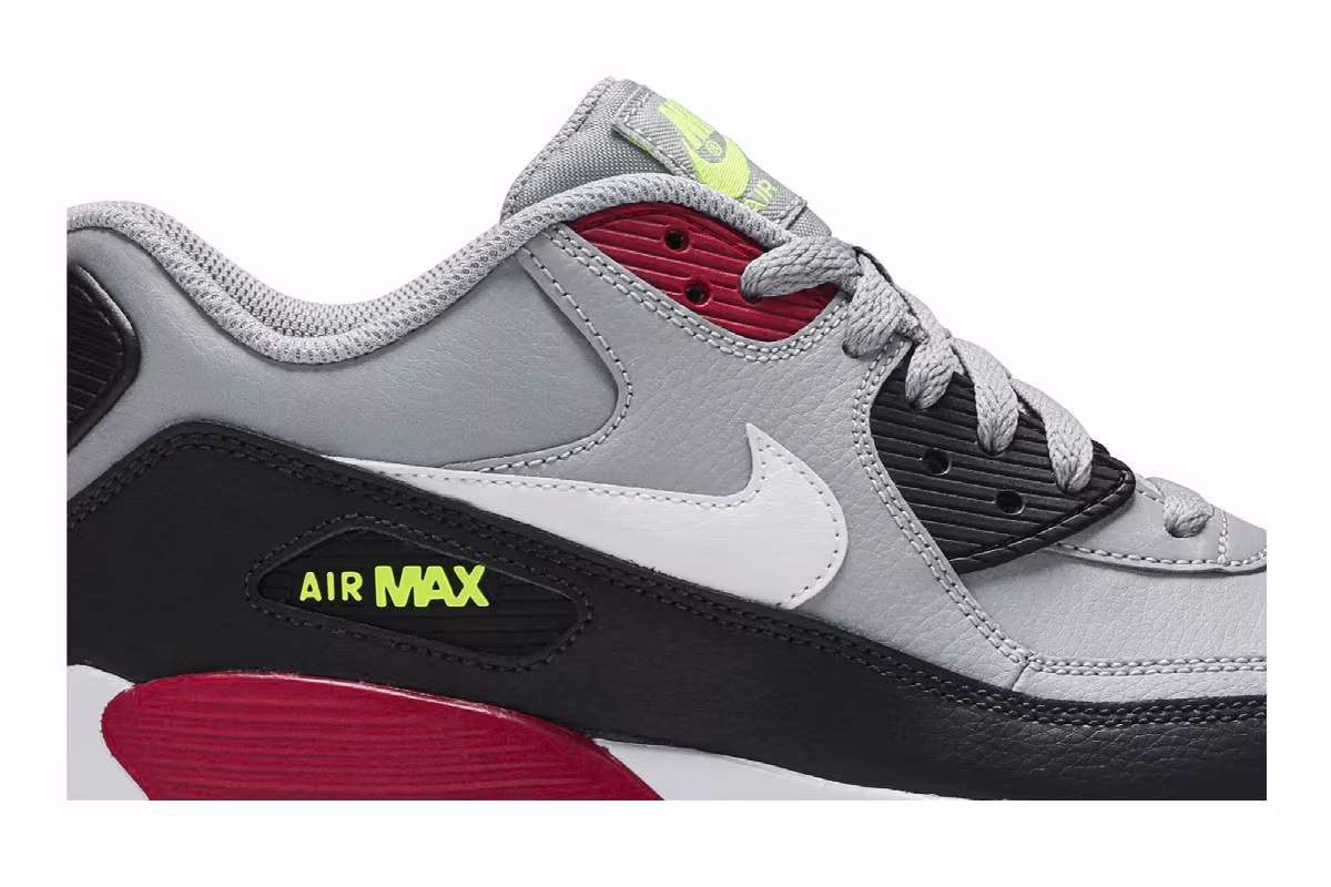 Nike Air Max 90 Leather GS Grey Pink, view 3