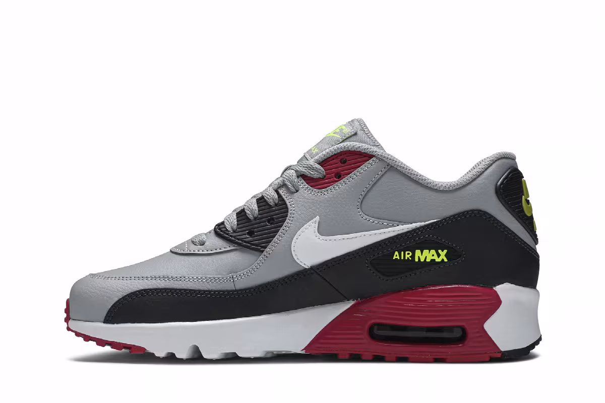 Nike Air Max 90 Leather GS Grey Pink, view 4
