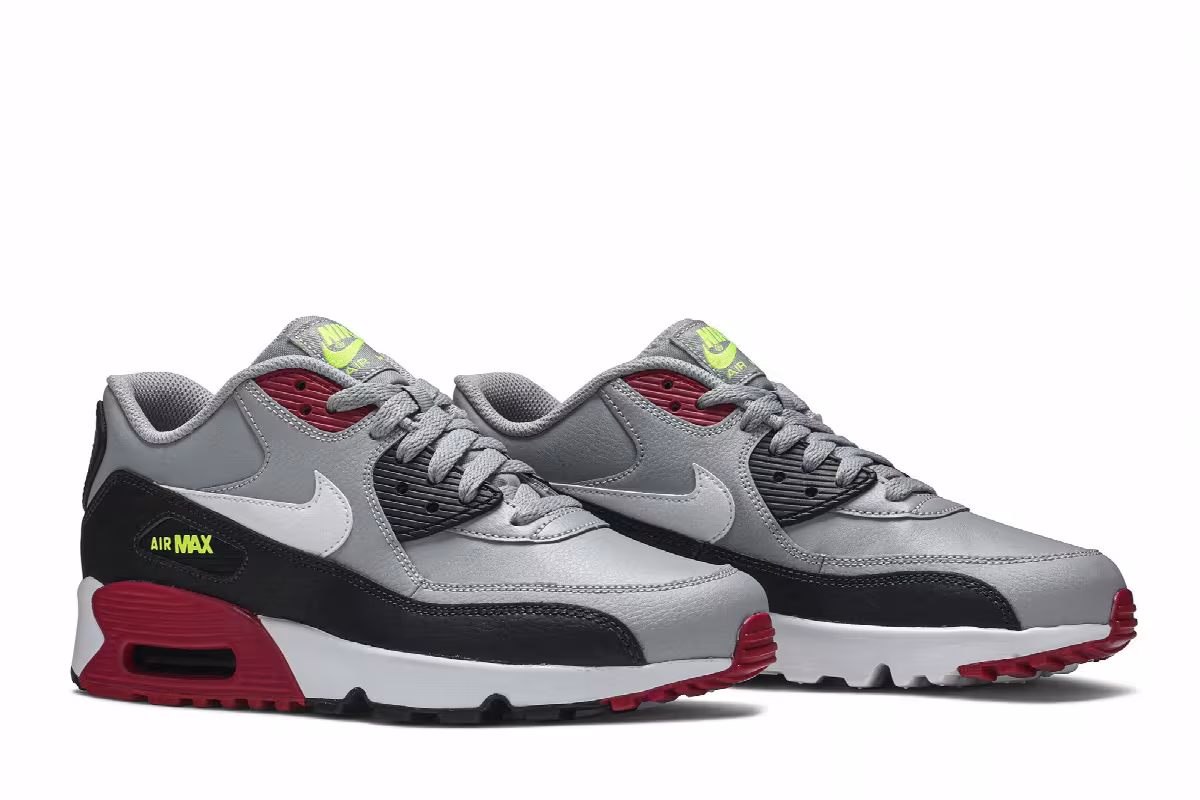 Nike Air Max 90 Leather GS Grey Pink, view 9