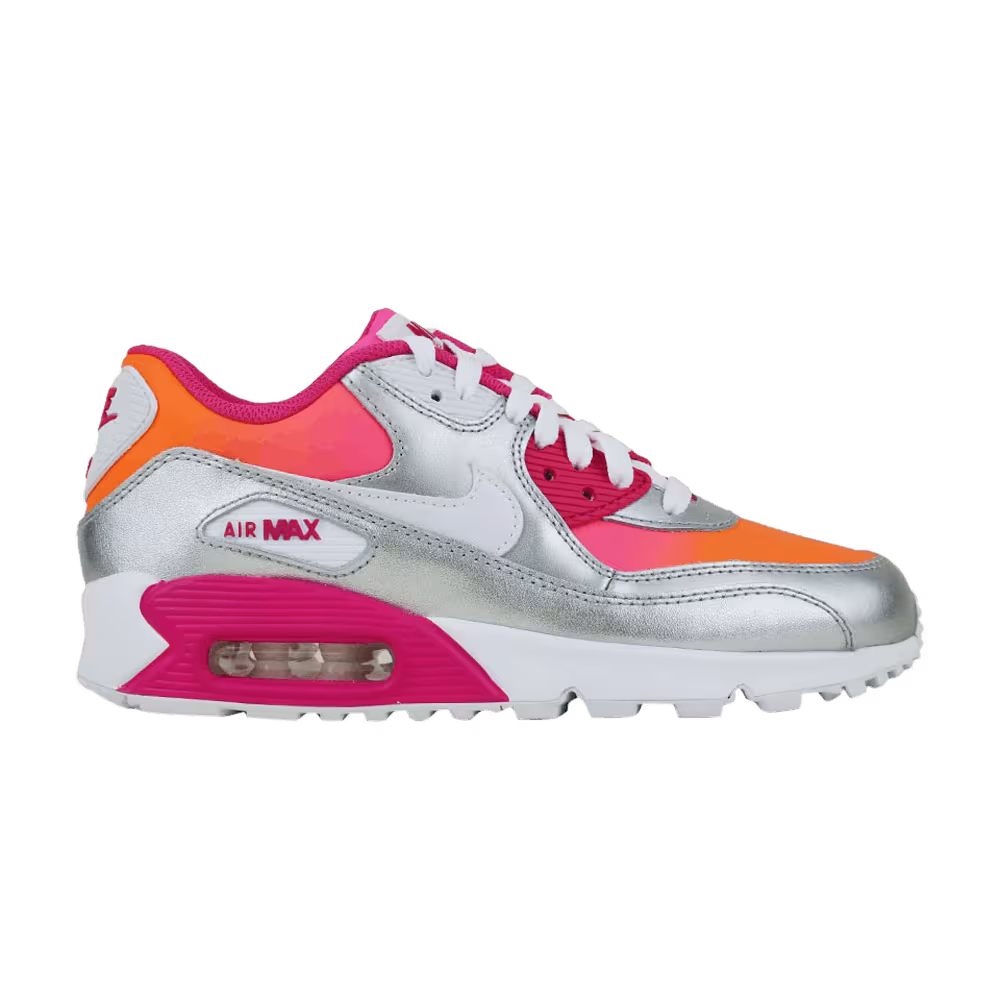 Nike Air Max 90 Premium Leather GS Bright Citrus Pink Glow
