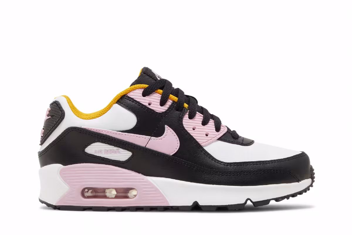 Nike Air Max 90 Leather GS Black Light Arctic Pink, view 2