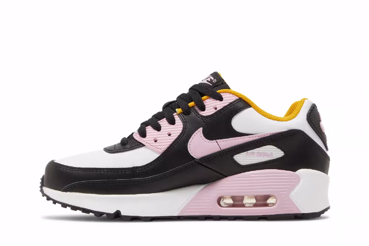 Nike Air Max 90 Leather GS Black Light Arctic Pink, view 4