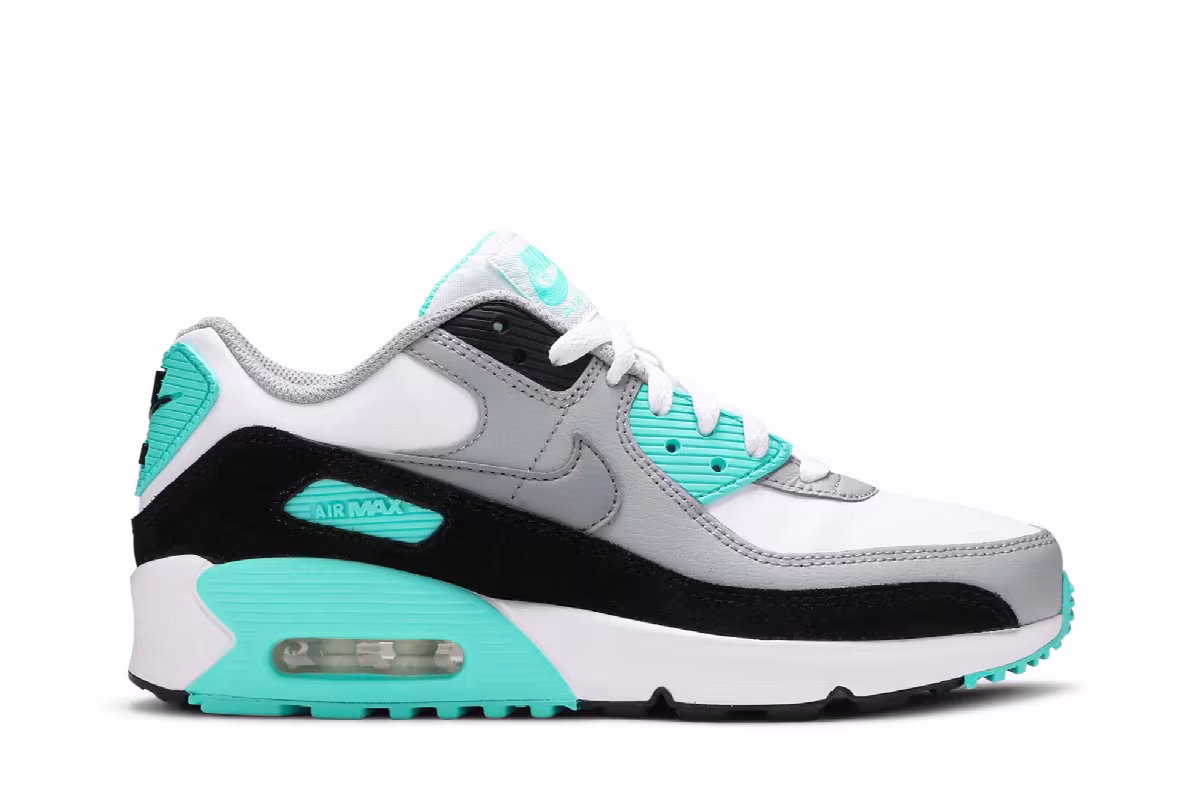 Nike Air Max 90 Leather GS Hyper Turquoise, view 2