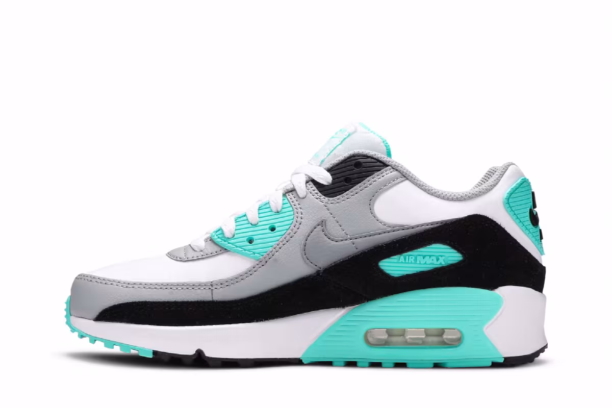 Nike Air Max 90 Leather GS Hyper Turquoise, view 4