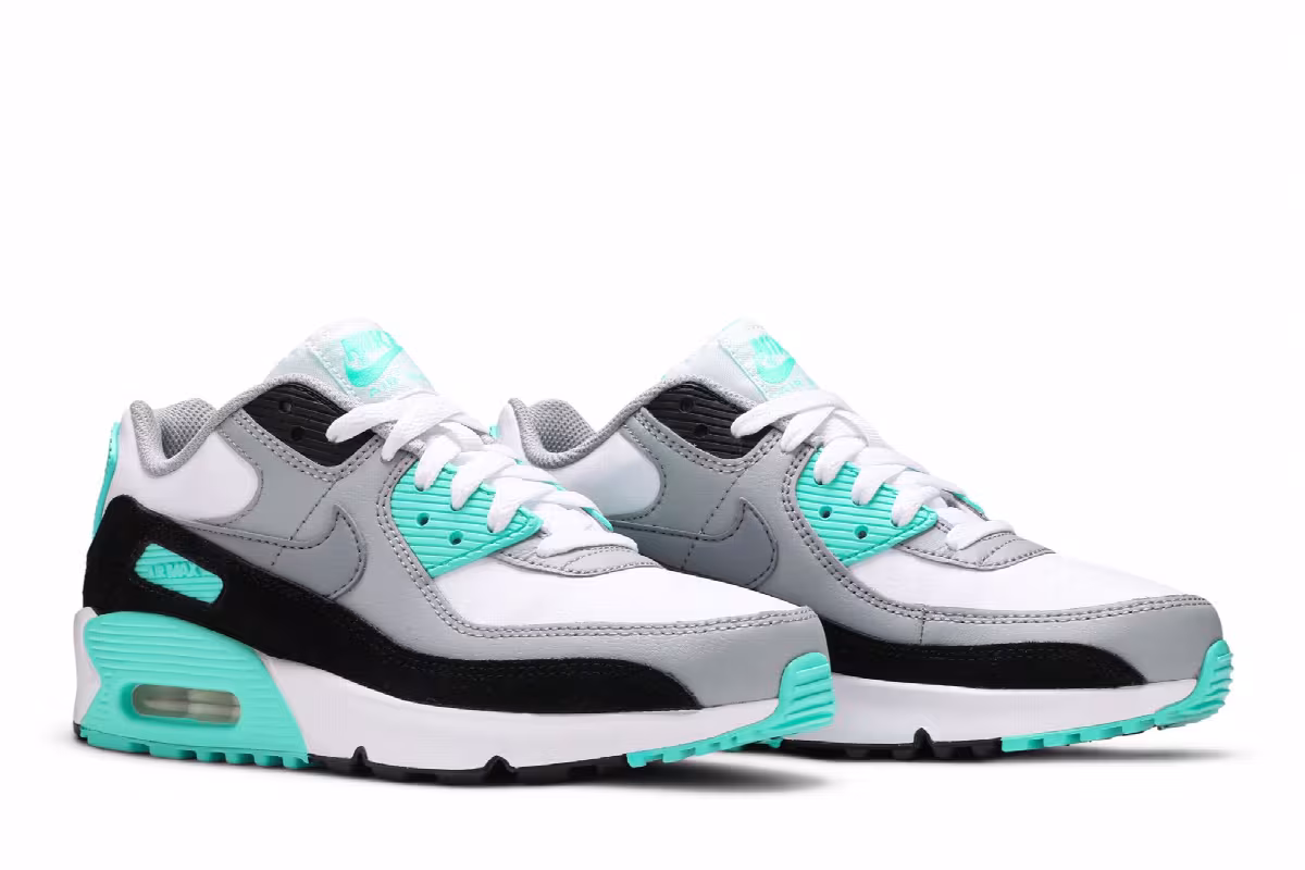 Nike Air Max 90 Leather GS Hyper Turquoise, view 9