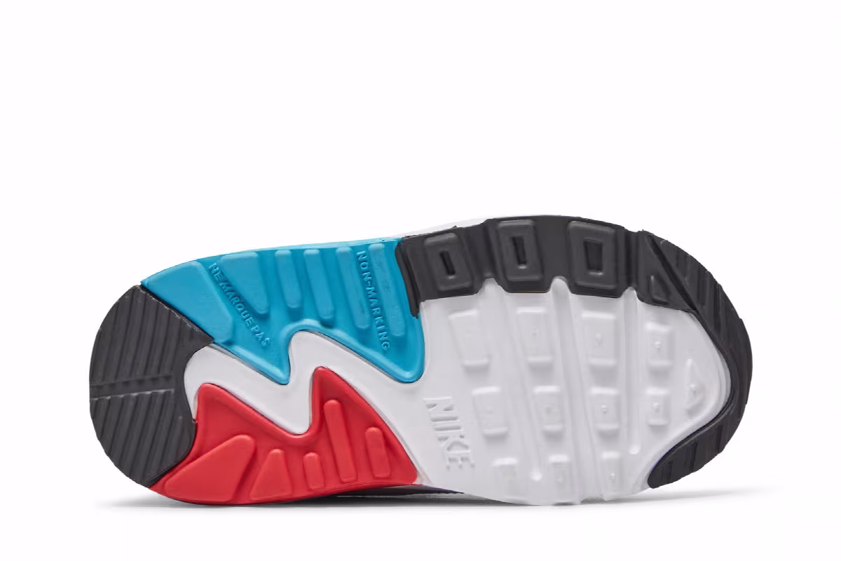 Nike Air Max 90 TD White Chlorine Blue, view 5