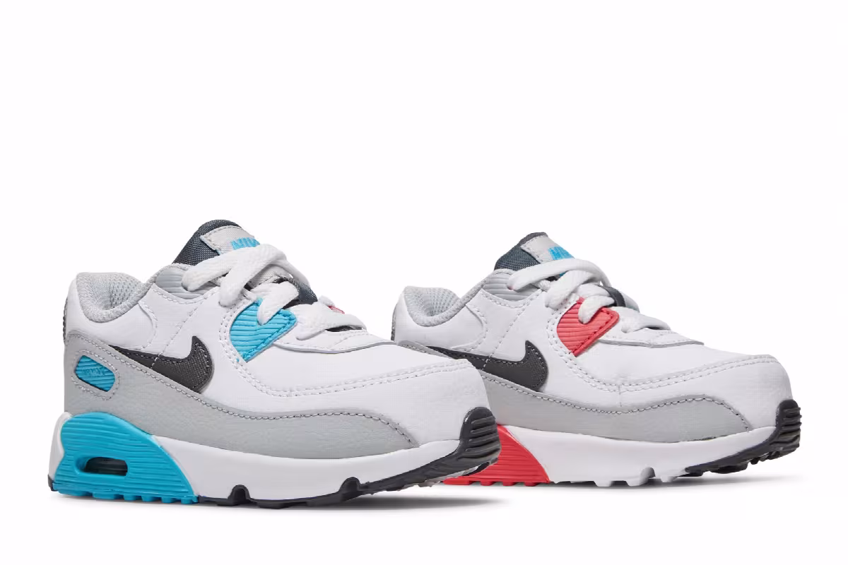 Nike Air Max 90 TD White Chlorine Blue, view 9