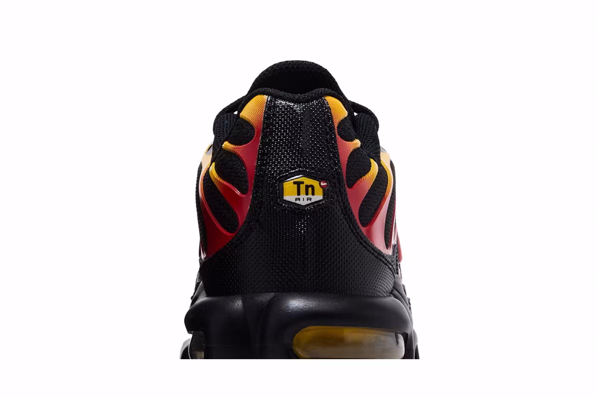 Nike Air Max Plus Black University Gold Red, view 8