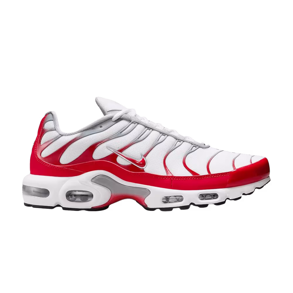 Nike Air Max Plus White University Red Wolf Grey