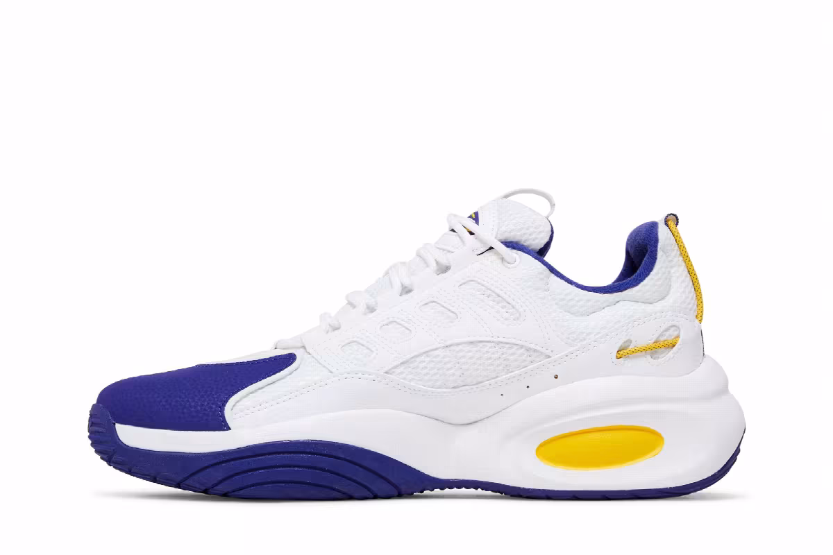 Reebok Solution Mid White Purple Gold, view 4