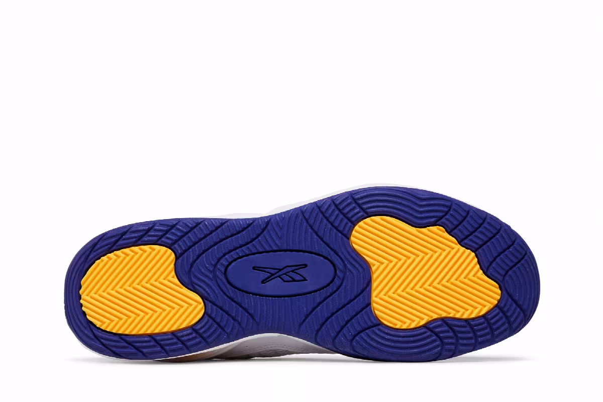 Reebok Solution Mid White Purple Gold, view 5