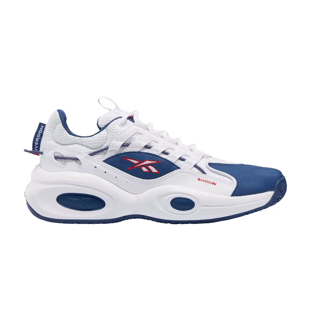 Reebok Solution Mid White Batik Blue Vector Red