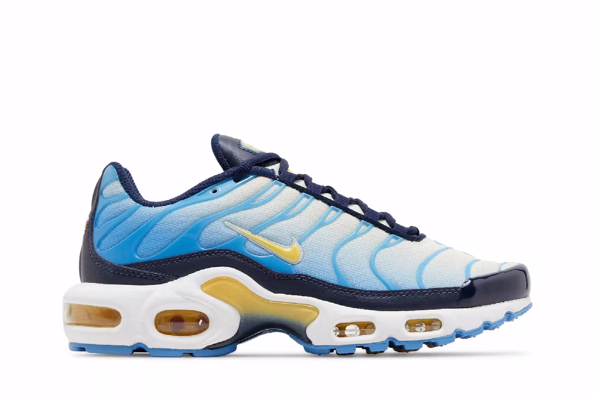 Nike Women's Air Max Plus University Blue Topaz Gold, view 2