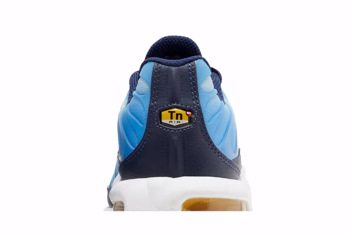 Nike Women's Air Max Plus University Blue Topaz Gold, view 8
