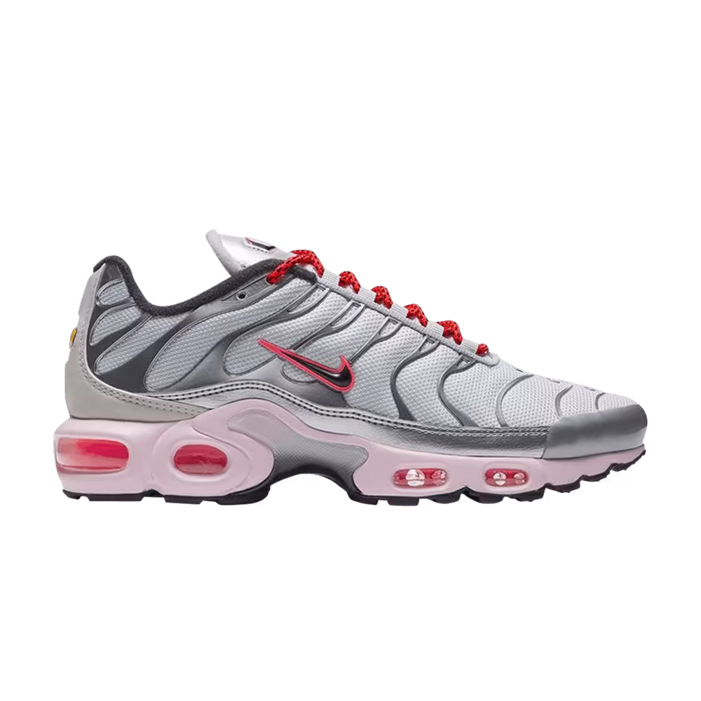 Nike Women's Air Max Plus Metallic Silver Bright Crimson