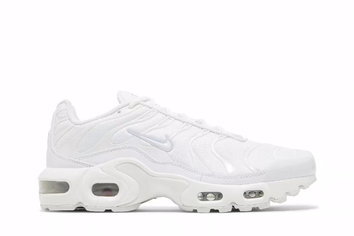Nike Air Max Plus GS White Metallic Silver, view 2