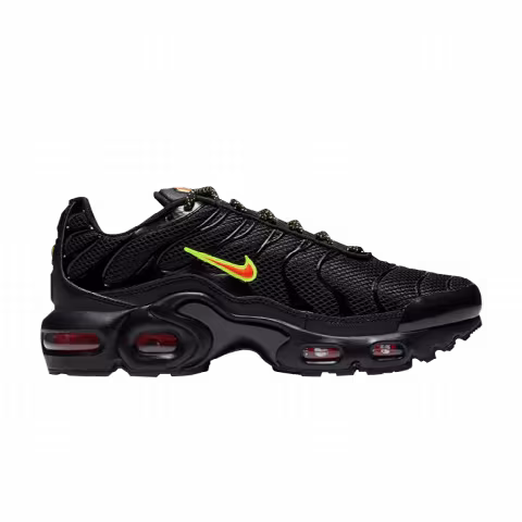 Nike Air Max Plus GS 'Black Volt Hyper Crimson'