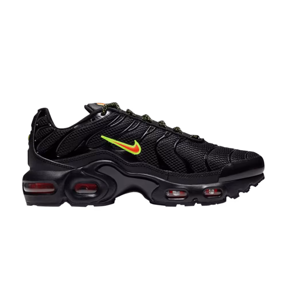Nike Air Max Plus GS Black Volt Hyper Crimson