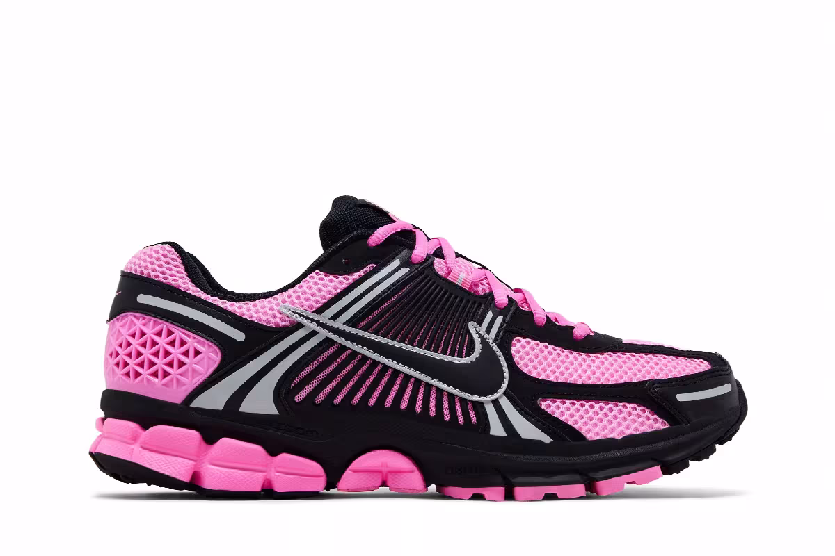 Nike Women's Air Zoom Vomero 5 Pink Spell Black, view 2