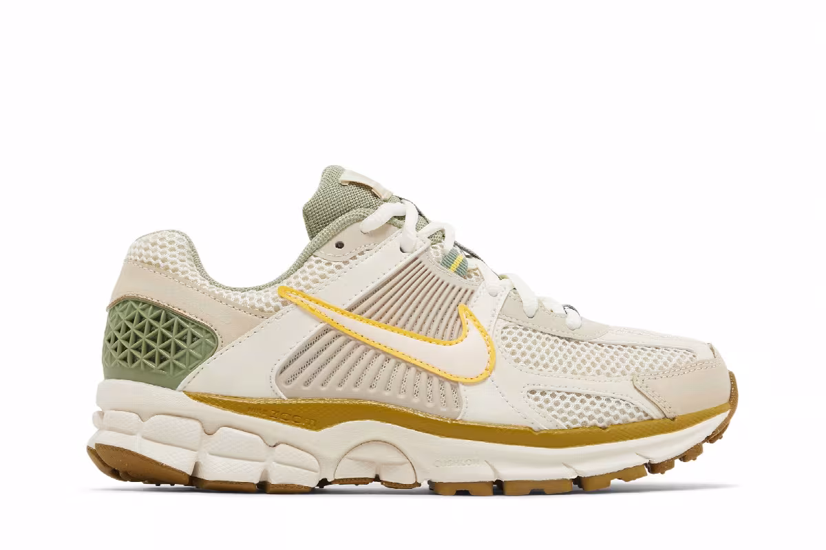 Nike Women's Air Zoom Vomero 5 Pale Ivory Oil Green, view 2