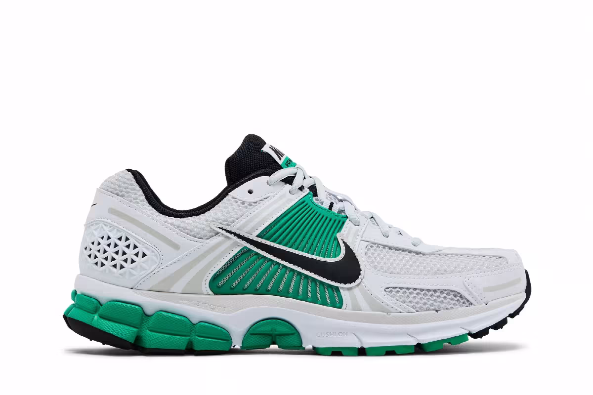 Nike Women's Air Zoom Vomero 5 White Stadium Green, view 2