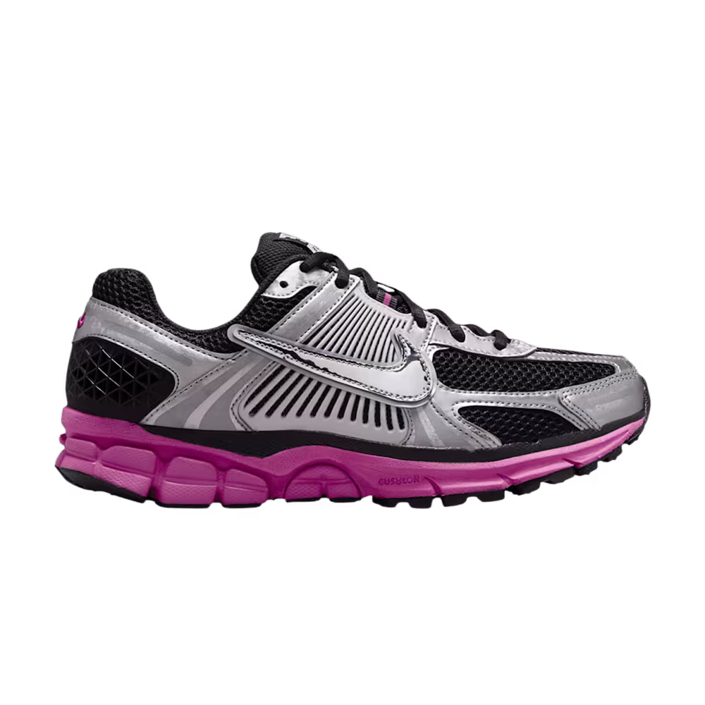 Nike Women's Air Zoom Vomero 5 Off Noir Fire Pink Metallic Silver