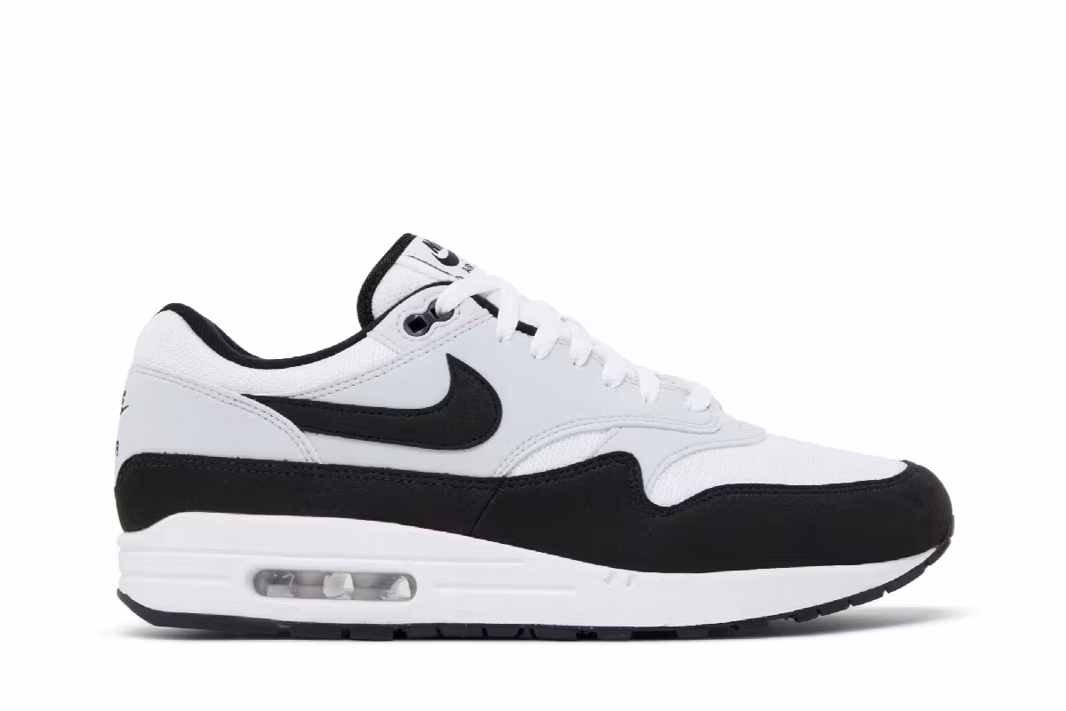 Nike Men's Air Max 1 White Black, view 2