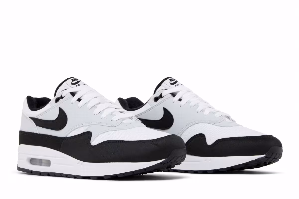 Nike Men's Air Max 1 White Black, view 9