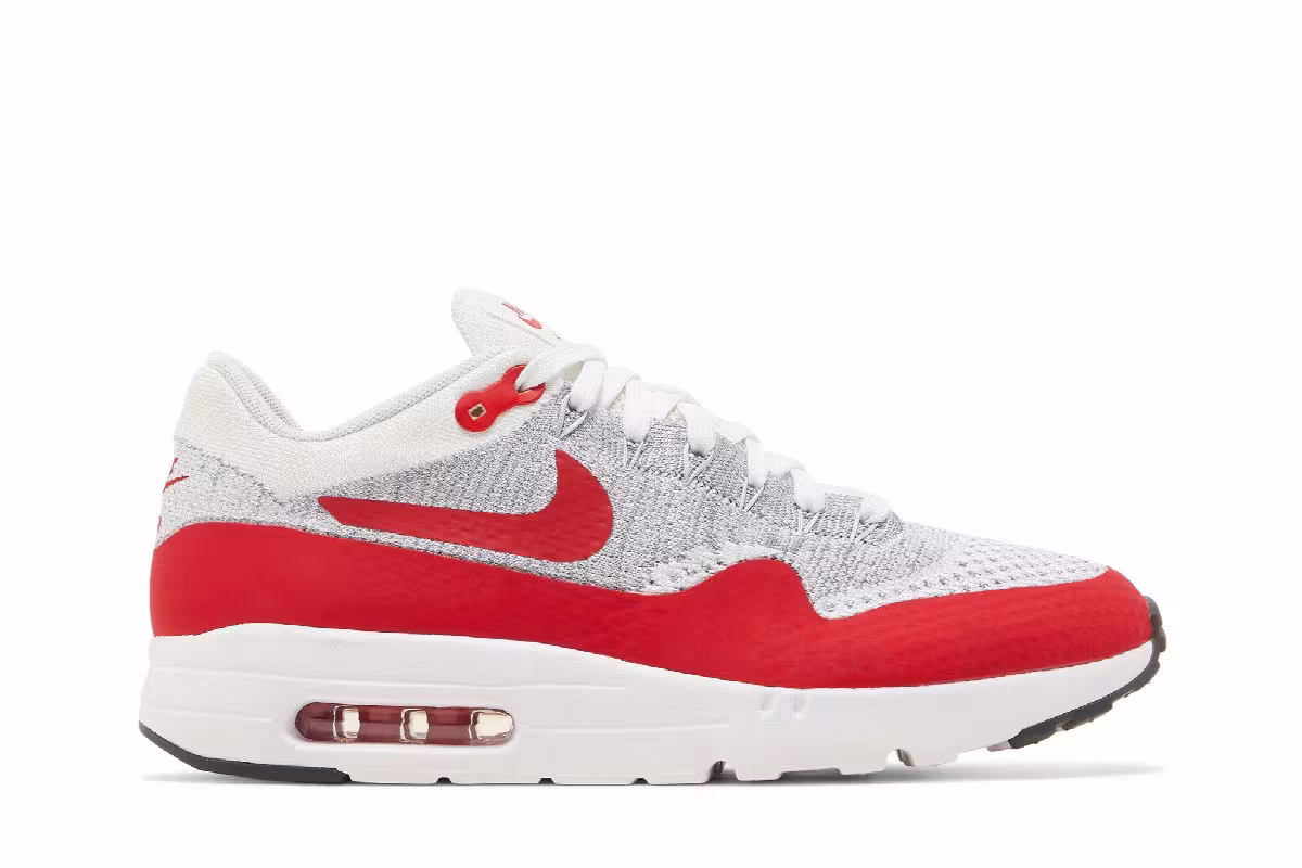 Nike Air Max 1 Ultra Flyknit White University Red, view 2
