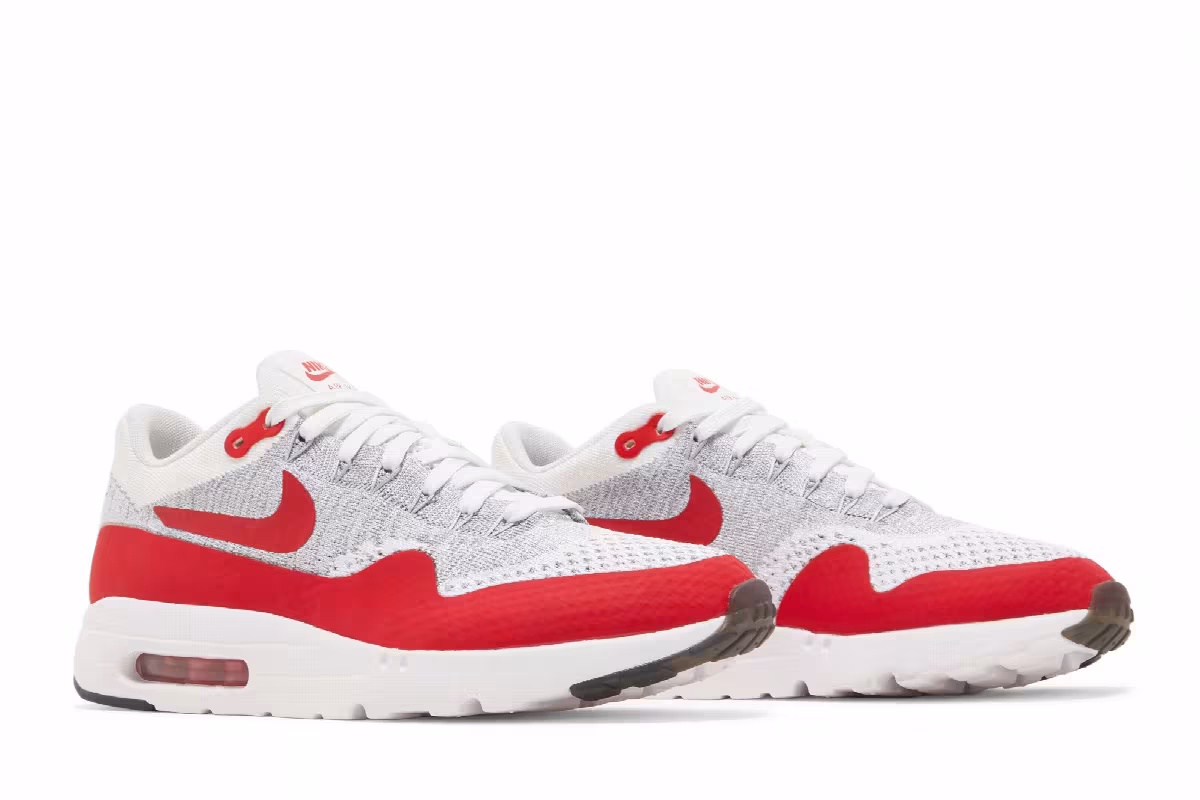 Nike Air Max 1 Ultra Flyknit White University Red, view 9