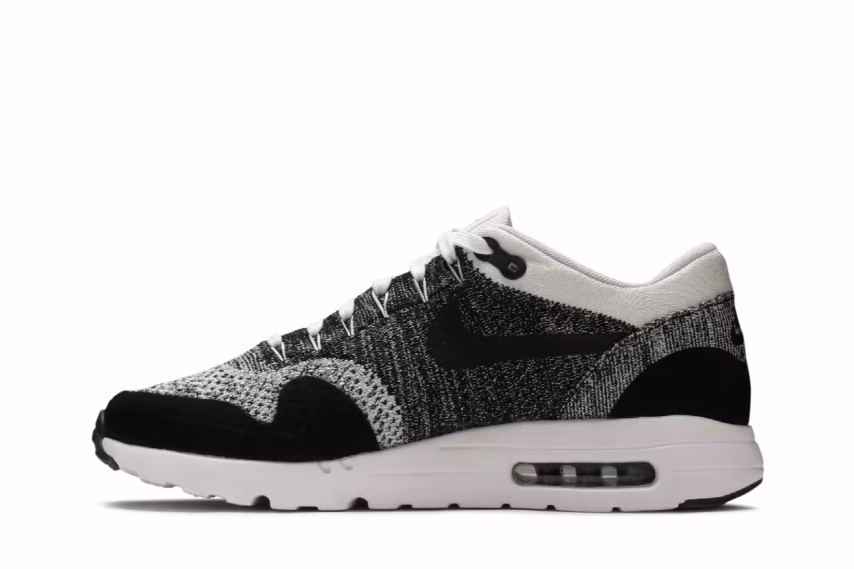 Nike Air Max 1 Ultra Flyknit White Black, view 4