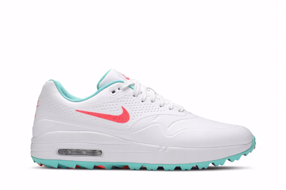 Nike Air Max 1 Golf White Aurora Hot Punch, view 2