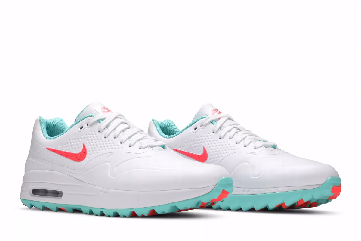 Nike Air Max 1 Golf White Aurora Hot Punch, view 9
