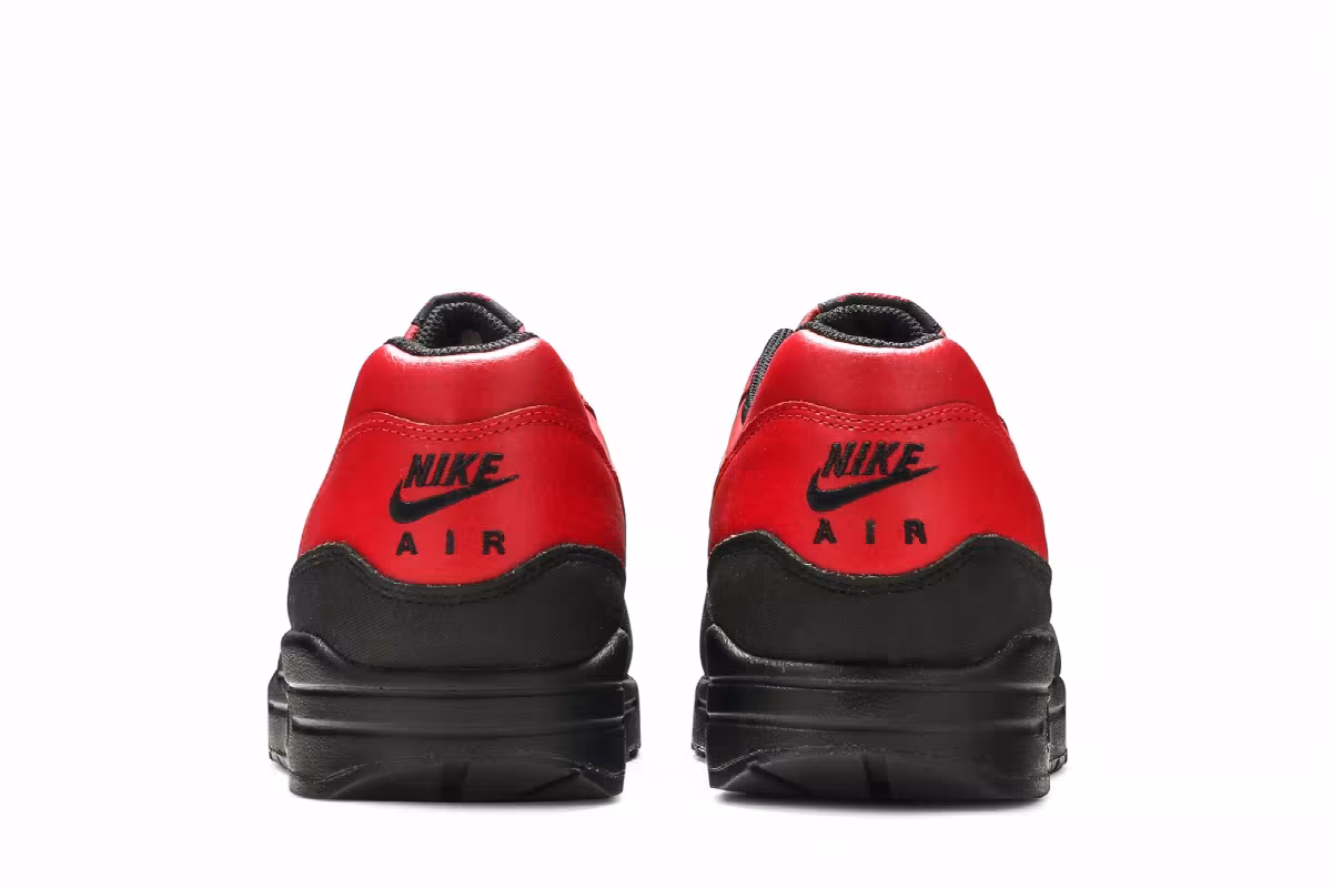Nike Air Max 1 Leather Premium Gym Red Black, view 7